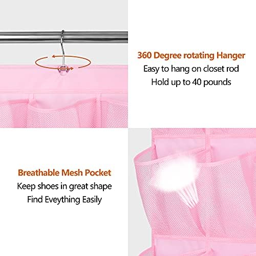 MISSLO 30 Large Pockets Dual Sided Hanging Shoe Organizer - Image 6
