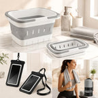 Handheld Foldable Bathroom Bath Storage Basket - Image 7