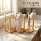 Bamboo Retractable Bottle Drying Rack Cup Dish Drying Racks, Sports Water - Image 4