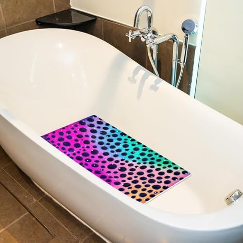 Bathtub Mat Non Slip 26.8x15.1 Inch, Leopard Texture Shower Mat - Image 5