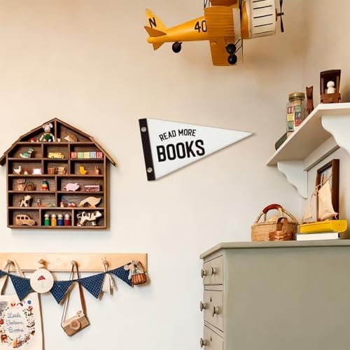 Classroom Decor, Read More Books Pennant Felt Banners Flags, Reading Nook - Image 4