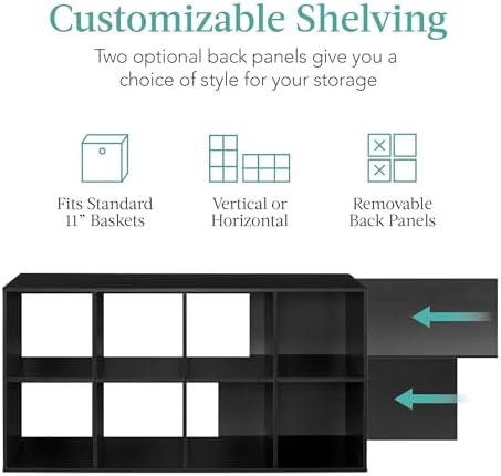 Best Choice Products 8-Cube Storage Organizer, 11in Shelf Opening, Display Shelf - Image 3