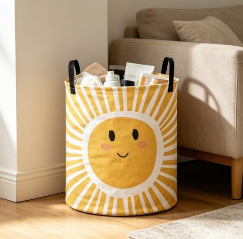 Collapsible Round Storage Basket, Waterproof Soft-Sided Organizer - Image 3