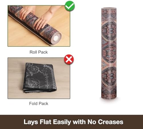 Floor Mat for Home 5×7ft, Easy Clean Plastic Rug-Like Pattern Area Mat for - Image 6