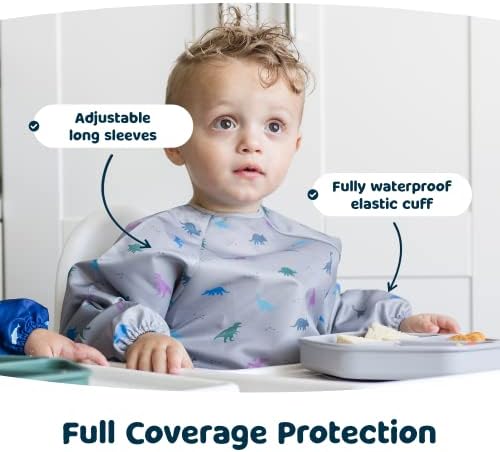 Tiny Twinkle Long Sleeve Bib for Babies & Toddlers | Waterproof Smock Bib for - Image 5