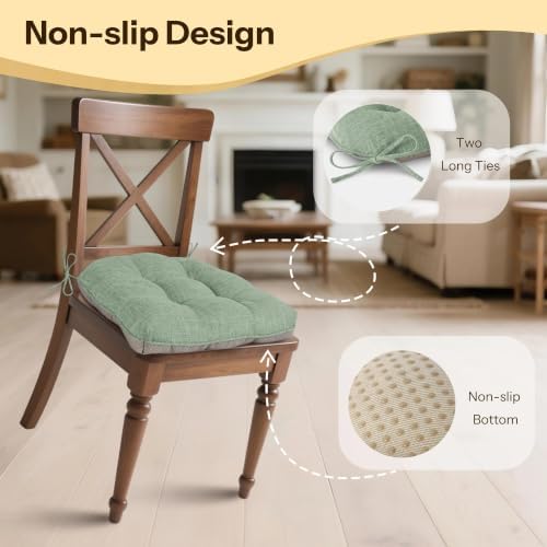 Chair Cushions for Dining Chairs 1 Piece, Sage Green - Image 4