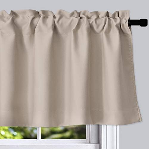 DONREN Warm Taupe Window Curtain Valances - Image 2