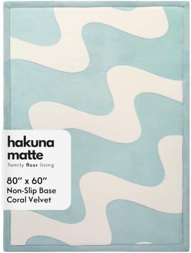 Hakuna Matte CloudSoft Mat for Floor 60" x 80" 3D Gentle Arcs Waves by HakunaMatte