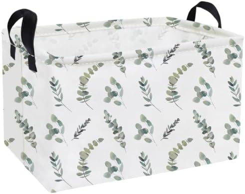 Essme Rectangular Leaves Basket, Kids Storage Bins Organizer by ESSME