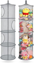 2Pcs Hanging Stuffed Animal Storage Hammock Net 4 Tiers by coastalrose
