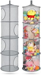 2Pcs Hanging Stuffed Animal Storage Hammock Net 4 Tiers by coastalrose