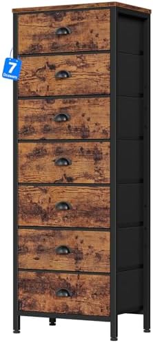 Furnulem Dresser for Bedroom, 7 Drawers Tall Chest of Drawers by Furnulem