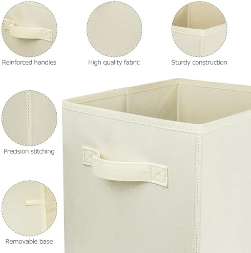 2 Pcs Storage Cubes, 10.5 Inch Collapsible Storage Bins, Fabric Foldable Bins - Image 4