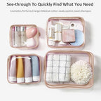 LETGO Clear Toiletry Bag, 4 Packs TSA Approved Water resistant Quart Size - Image 3