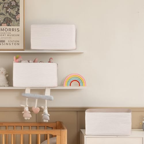 4 Pack Storage Baskets for Organizing, Woven Baskets for Shelves - Image 5
