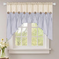 ASPMIZ Farmhouse Cotton Linen Swag Valances by ASPMIZ
