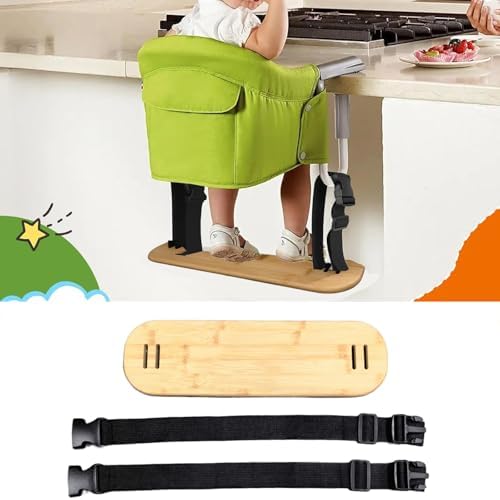 Footrest Compatible with Hook on Chair, Bamboo Footrest Compatible with Fast - Image 4