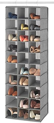 Whitmor 30 Sections Hanging Clothes Closet Shoe Organizer, Space Saving by Whitmor