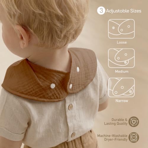 8 Pack Muslin Baby Bandana Bibs - Image 4