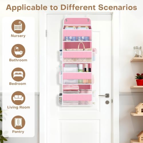 Over the Door Organizer, 4 Large Pocket Hanging Storage - Image 3