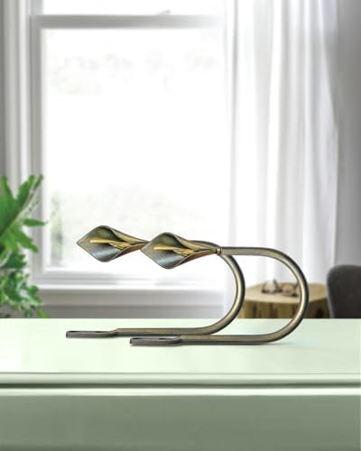 Antique Brass Curtain Holdbacks, Calla Lily Metal Tiebacks Wall Mounted - Image 3
