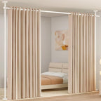 SUNALLY Room Divider Curtain Rod 4-10ft 28-70in Room Separator by SUNALLY