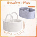 Thinkday 2-in-1 Baby Diaper Caddy Organizer - Image 2