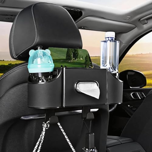 Back Seat Car Organizer, 4 in 1 Multifunctional Car Back Seat Storage Box by Joezhe