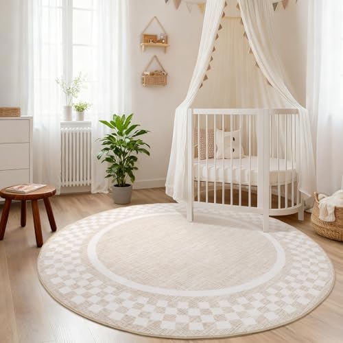 GarveeHome 6ft Washable Round Rug - Image 2