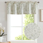 Vangao Floral Valances for Windows Forest Green W50 X 16L 1 Panel - Image 2