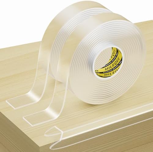 Clear Edge Protector Strip, 2 Pack x 1.18in x 9.84FT by MILEQEE