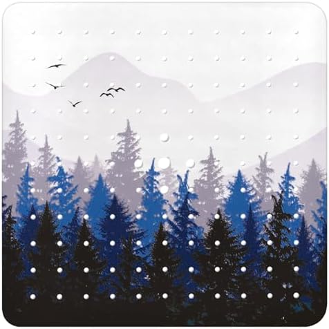 Bathtub Mat Non Slip, Forest Square Bath tub Mat Shower Floor Mat by BathtubMat