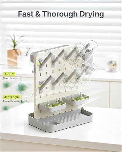 DIY Baby Bottle Drying Rack, Holds 12 Bottles, Space-Saving - Image 4