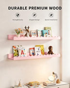 Shario Nursery Book Shelves, Scalloped Shelves, Wall Book Shelves - Image 2