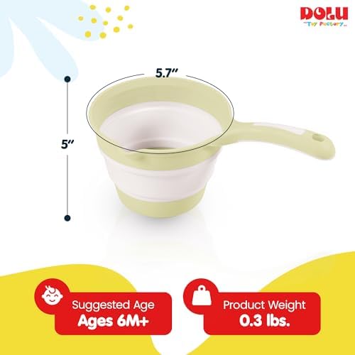 DOLU NUVE Foldable Bath Ladle for Compact Toddler Wash Tub, Ages 6+ Months - Image 4