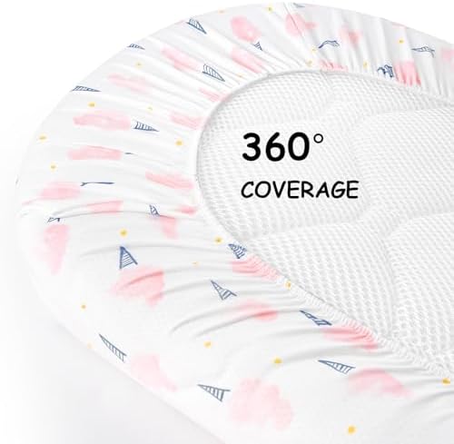 Yoofoss 3-Pack Bassinet Sheets for Girls Universal Fit - Image 7