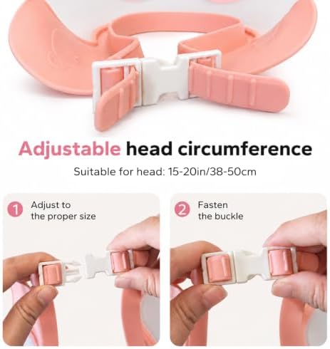 FUNUPUP Baby Shower Cap for Toddlers Kids, Soft TPE Silicone, Nude Pink - Image 3