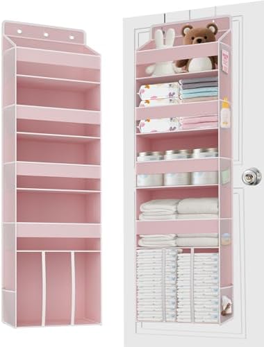 TAHAVICE 1PC Pink Over the Door Nursery Organizer by TAHAVICE