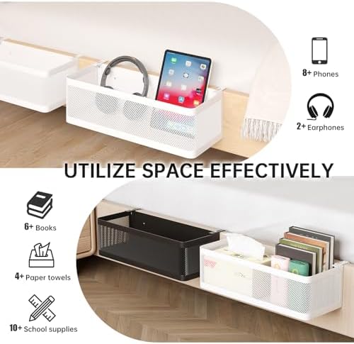 Bedside Caddy Shelf for Bunk Bed, L13.78in*W5.12in*H3.94in - Image 4