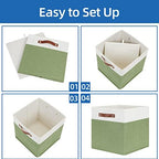 Temary 13 Inch Cube Storage Bin 4 Pack Fabric Storage Cubes Fabric Storage Bin - Image 6