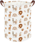 Boho animals Laundry Basket, Waterproof folding basket by FXOCSHE