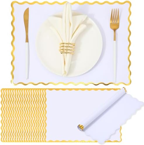 Foldtier 150 Pcs Disposable Paper Placemats Bulk 10"x14" by FoldTier
