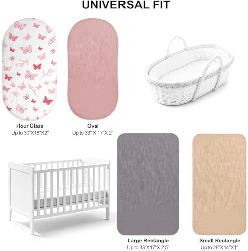 100% Muslin Baby Bassinet Sheets - Image 4