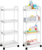 Barydat Baby Diaper Caddy Cart, 4-Tier Rolling Cart by home