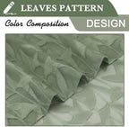 Lecloud Leia Sage Green Sheer Kitchen Curtains 24 Inch Length 2 Pcs, Jacquard - Image 4