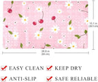 Shower Mat Non Slip, Daisies Cherry Anti Slip Bath Mat - Image 4