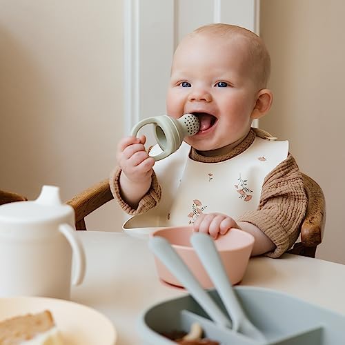 mushie Silicone Baby Bib | Adjustable Fit Waterproof Bibs - Image 3