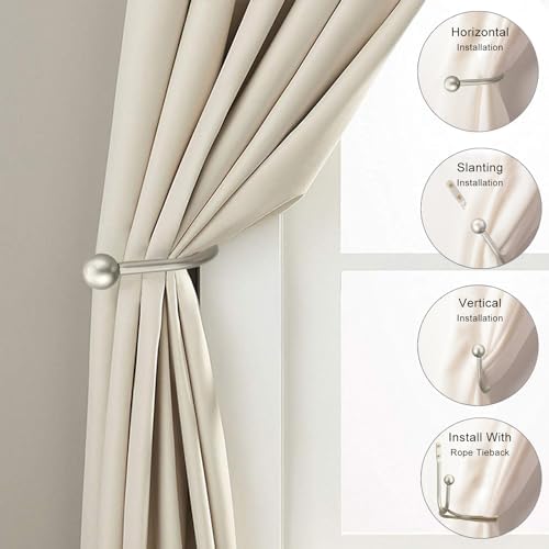 Curtain Holdback, Heavy Duty Metal Decorative Window Drapery Holder Curtain Hook - Image 3