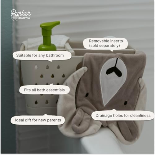 Parker Baby Co. Quick-Dry Bath Caddy Organizer - Image 5