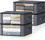 HomeHacks Storage 4-Pack Clothes Organizer Storage Bags Foldable Storage Box by HomeHacks